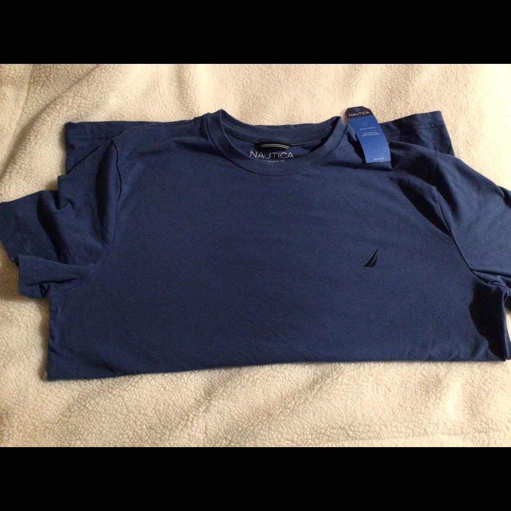 NAUTICA PERFORMANCE TEE SHIRT FOR MEN 95%COTTON